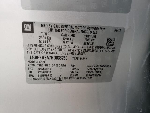 LRBFXASA7HD038250 Buick Envision Preferred