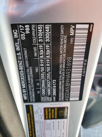 4JGDA5JB9HA931898 Mercedes-Benz GLE 350
