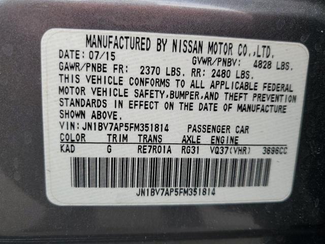 JN1BV7AP5FM351814 Infiniti Q50 BASE