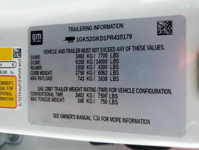 1GKS2GKD1PR410179 GMC Yukon Xl K1500 Slt