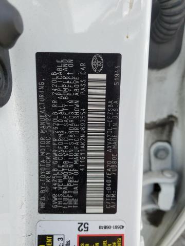 4T1G11AK2NU693554 Toyota CAMRY SE