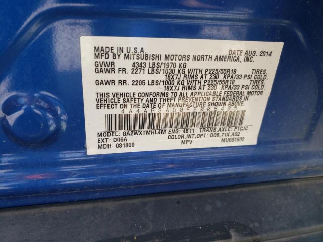 4A4AP3AU0FE006405 Mitsubishi Outlander Sport Es