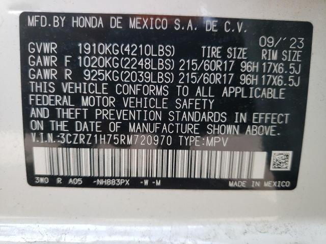 3CZRZ1H75RM720970 Honda Hr-v Exl