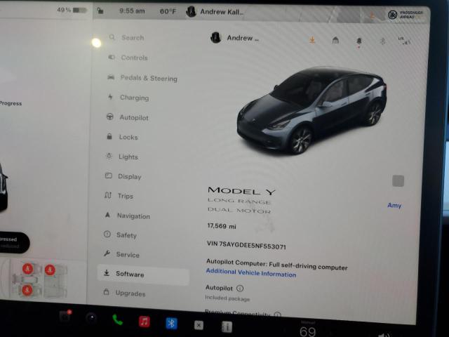 7SAYGDEE5NF553071 Tesla Model Y