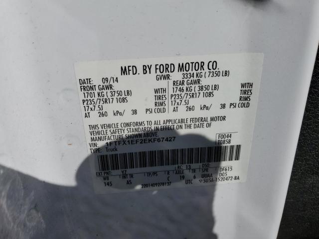 1FTFX1EF2EKF67427 Ford F150 Super Cab