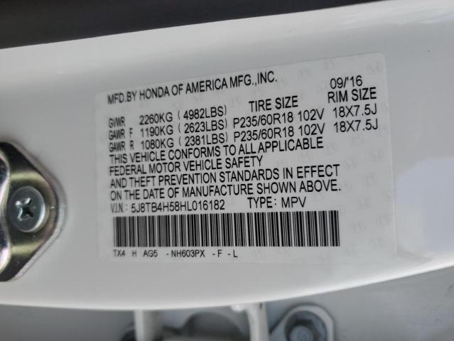 5J8TB4H58HL016182 Acura Rdx Technology