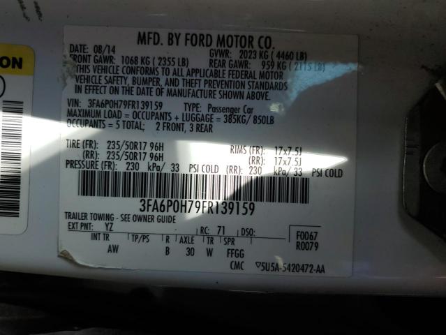 3FA6P0H79FR139159 Ford FUSION SE
