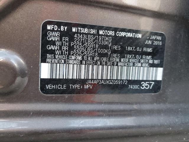 JA4AP3AUXGZ059172 Mitsubishi Outlander Sport Es