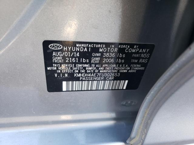 KMHDH4AE7FU302653 Hyundai ELANTRA SE