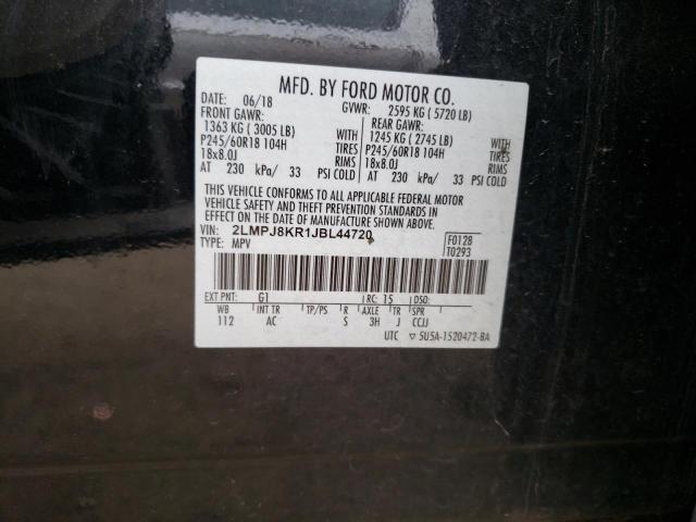 2LMPJ8KR1JBL44720 Lincoln Mkx Select