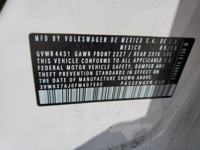3VW637AJ0FM407580 Volkswagen Jetta Hybrid