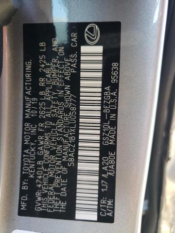 58ACZ1B1XLU058777 Lexus Es 350 Base