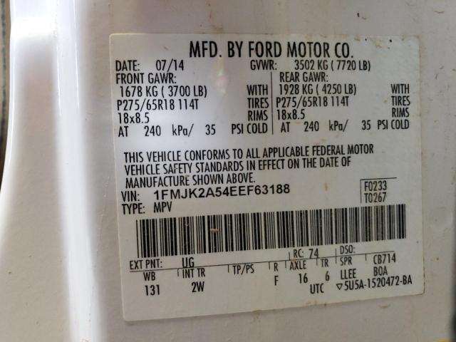 1FMJK2A54EEF63188 Ford Expedition El Limited