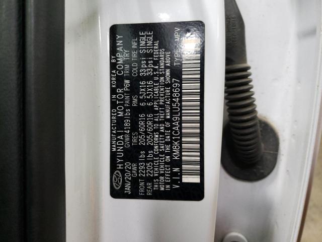 KM8K1CAA9LU548697 Hyundai Kona Se