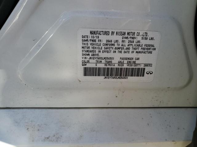 JN1EV7AR0LM254501 Infiniti Q50 PURE