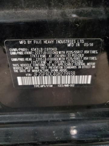 JF2GPADC4GH279938 Subaru Crosstrek Premium