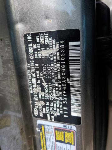5XYPGDA3XGG105384 KIA SORENTO LX