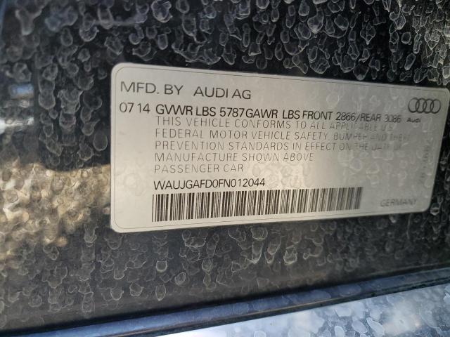 WAUJGAFD0FN012044 Audi A8 QUATTRO