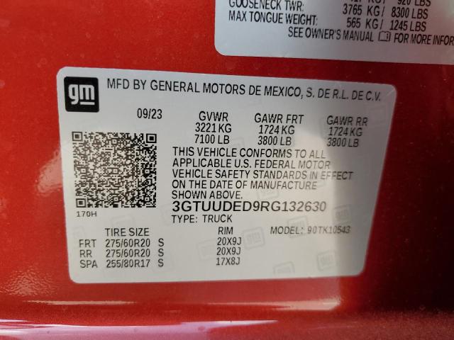 3GTUUDED9RG132630 GMC Sierra K1500 Slt