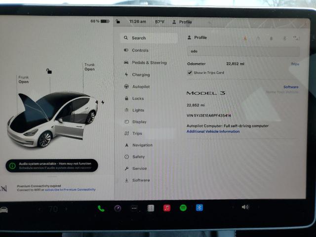 5YJ3E1EA6PF435414 Tesla MODEL 3