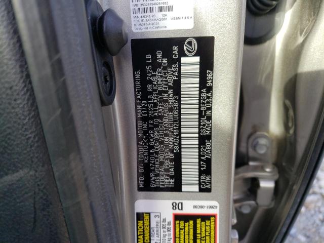 58ADZ1B12LU065873 Lexus ES 350