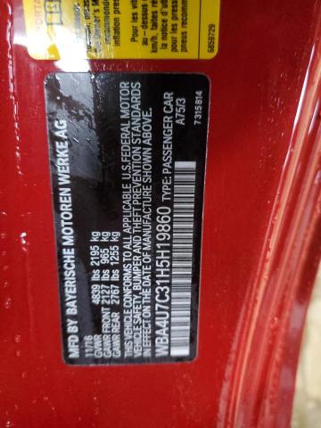 WBA4U7C31H5H19860 BMW 430I
