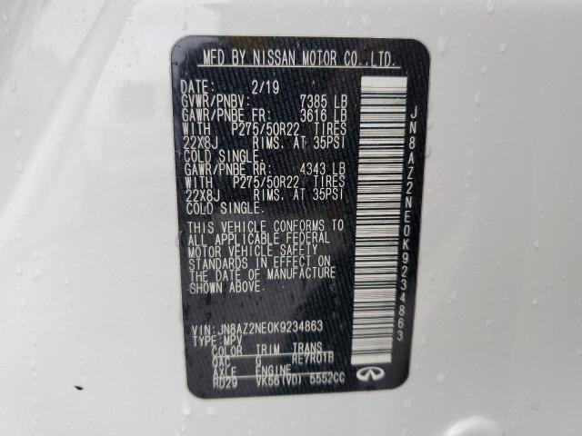 JN8AZ2NE0K9234863 Infiniti QX80 LUXE