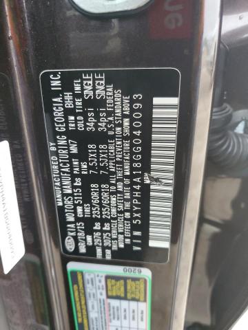 5XYPH4A18GG040093 KIA SORENTO EX