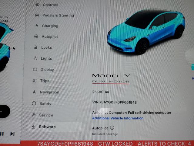 7SAYGDEF0PF661948 Tesla Model Y