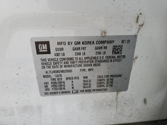 KL7CJNSM2NB526503 Chevrolet TRAX LS