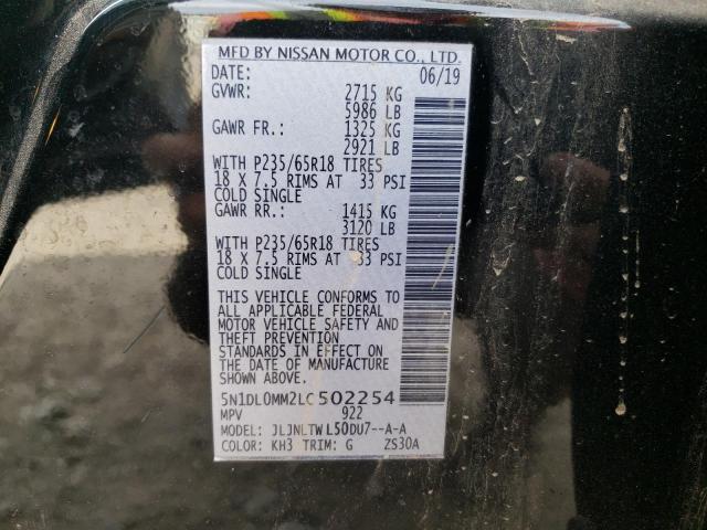5N1DL0MM2LC502254 Infiniti QX60 LUXE