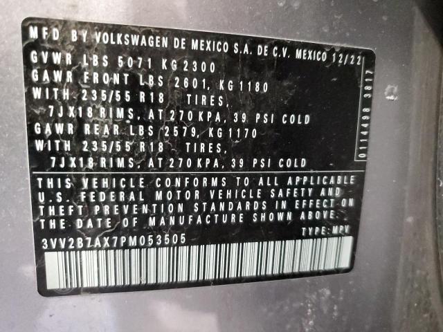 3VV2B7AX7PM053505 Volkswagen TIGUAN SE