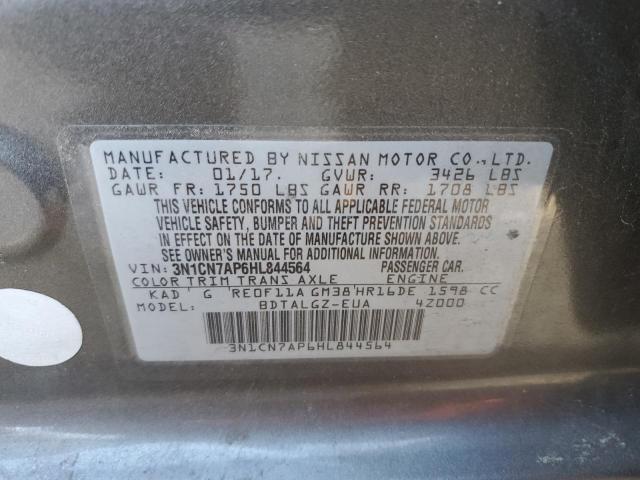 3N1CN7AP6HL844564 Nissan VERSA S