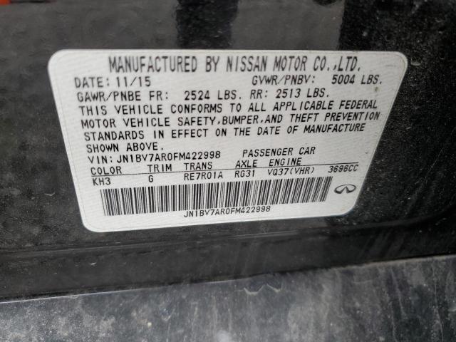 JN1BV7AR0FM422998 Infiniti Q50 BASE