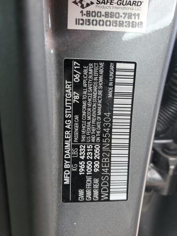 WDDSJ4EB2JN554304 Mercedes-Benz CLA 250