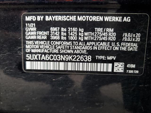 5UXTA6C03N9K22638 BMW X5 Xdrive45e