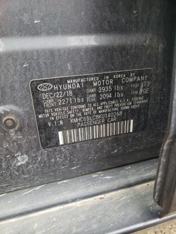 KMHC65LC8KU140268 Hyundai IONIQ BLUE