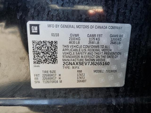 2GNAXSEV7J6265160 Chevrolet EQUINOX LT