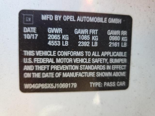 W04GP6SX5J1069179 Buick Regal Essence