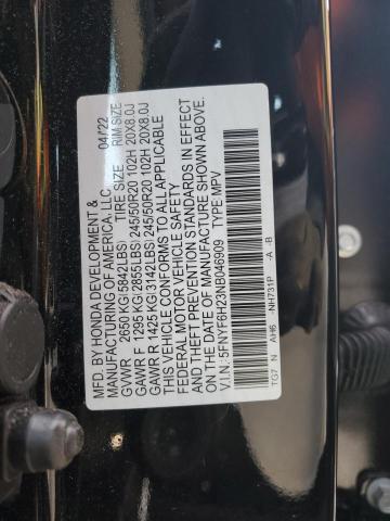 5FNYF6H23NB046909 Honda PILOT SE