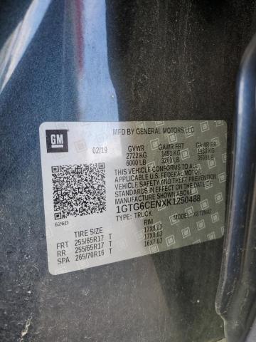 1GTG6CENXK1250488 GMC CANYON SLE