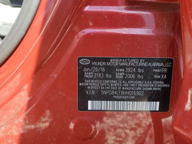 5NPD84LF8HH016902 Hyundai ELANTRA SE