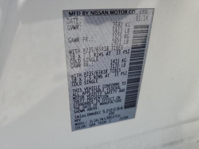 5N1AL0MN8EC520594 Infiniti QX60