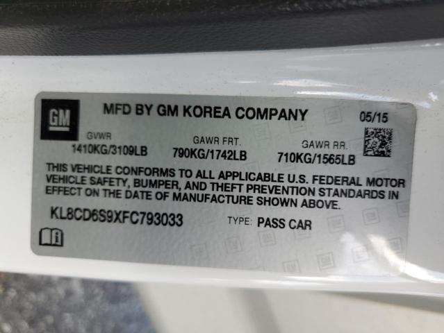 KL8CD6S9XFC793033 Chevrolet SPARK 1LT