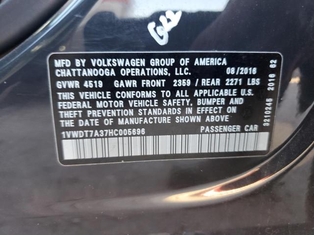 1VWDT7A37HC005696 Volkswagen Passat R-line