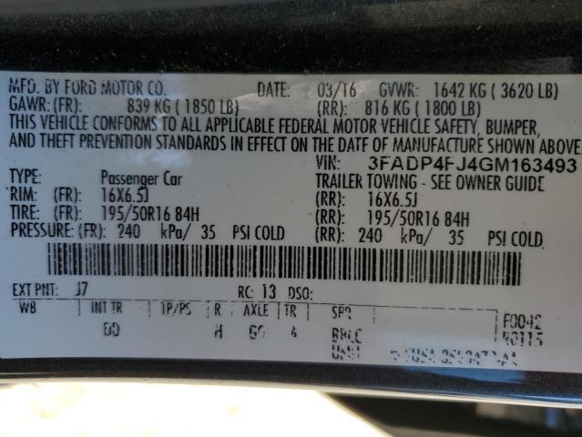 3FADP4FJ4GM163493 Ford Fiesta Titanium