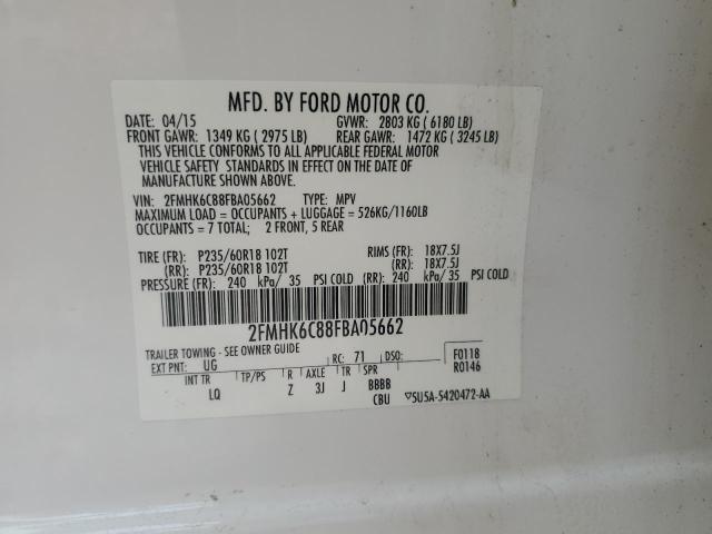 2FMHK6C88FBA05662 Ford FLEX SEL