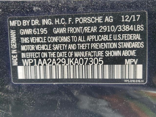 WP1AA2A29JKA07305 Porsche Cayenne