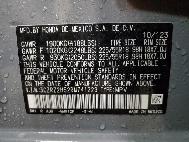 3CZRZ2H52RM741229 Honda HR-V SPORT