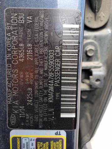 KNAGM4A78F5590303 KIA Optima Lx